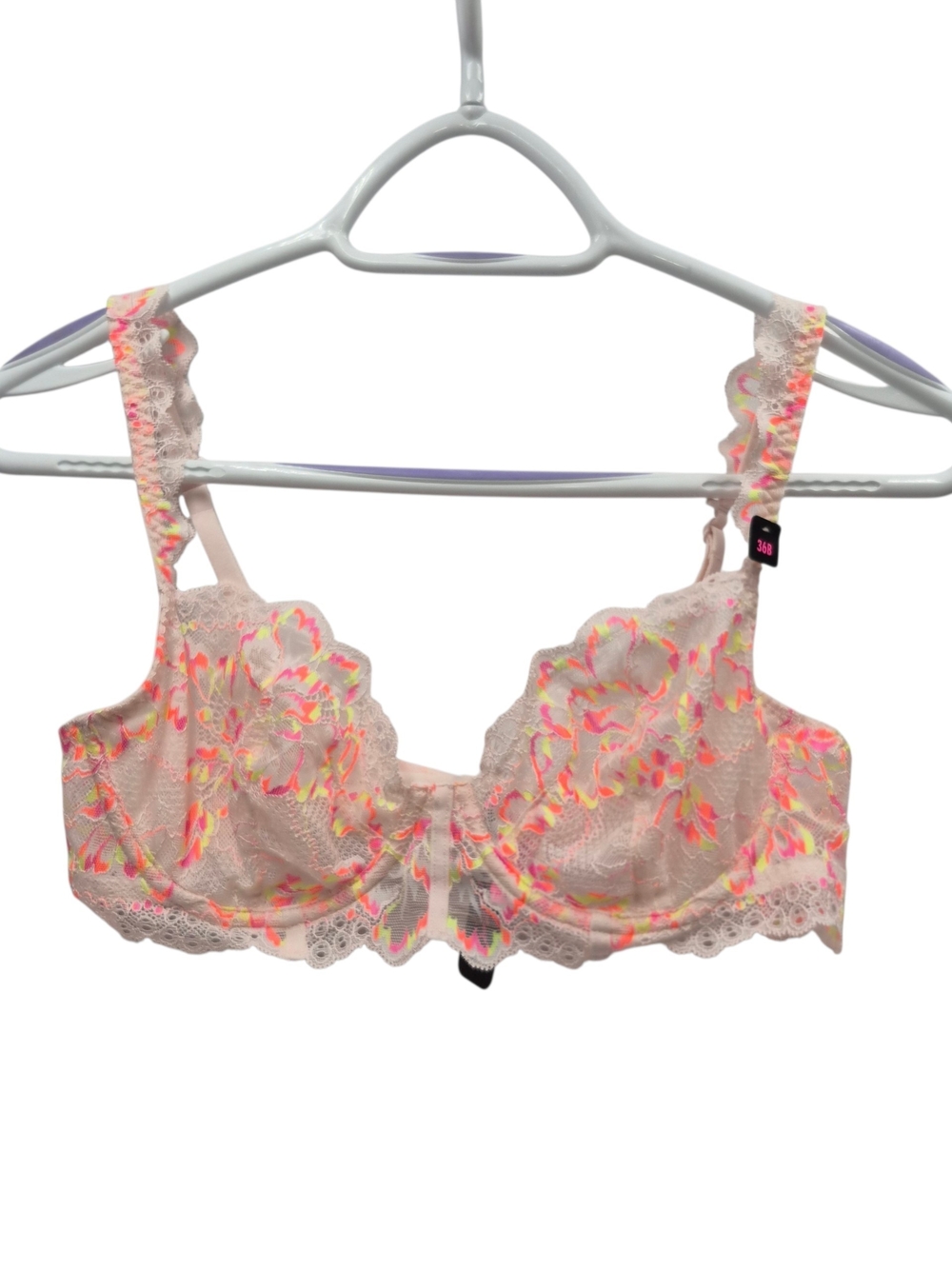 New La Sensa Underwire Bra Women's 36B Floral Lace Feminine Ruffle